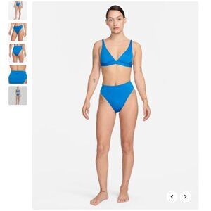 Nike Essential Women's High-Waist Olympian Blue Swim Bottom Size Large